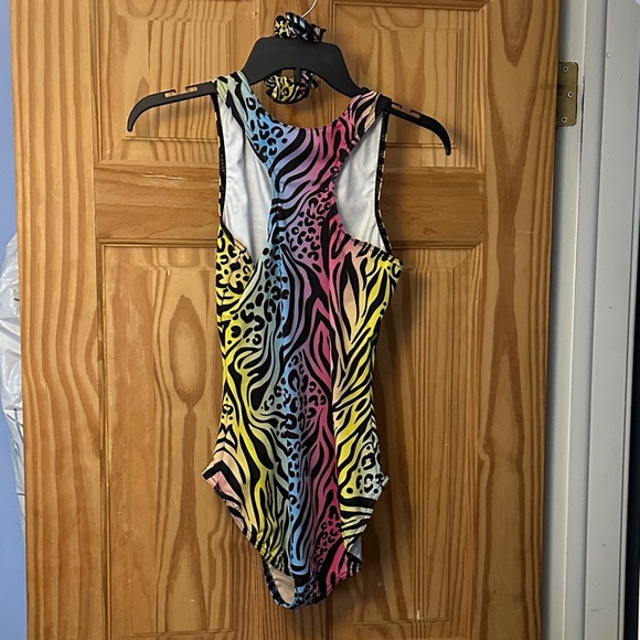 Balera Denim Vest with Vibrant Animal Print Dance Costume - Picture 5 of 5